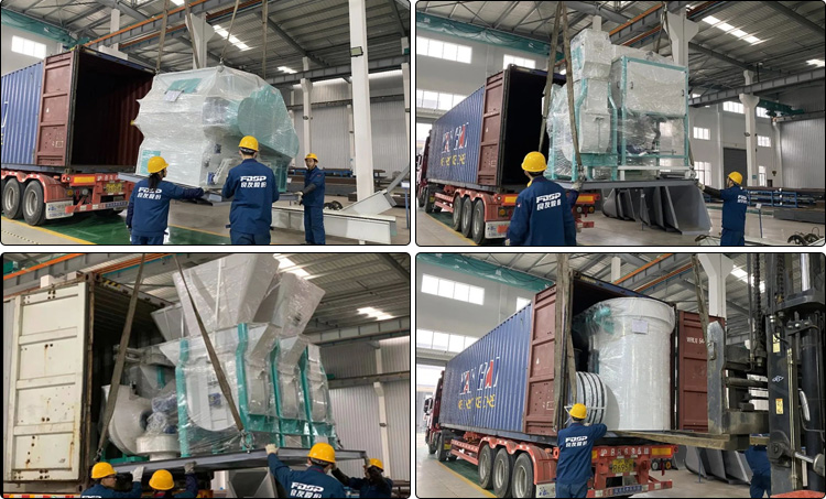 The aquatic feed production line successfully completed the export shipment and went to Uzbekistan