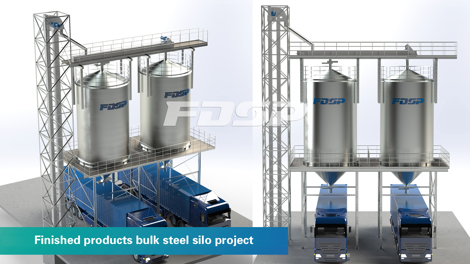 Finished products bulk steel silo project