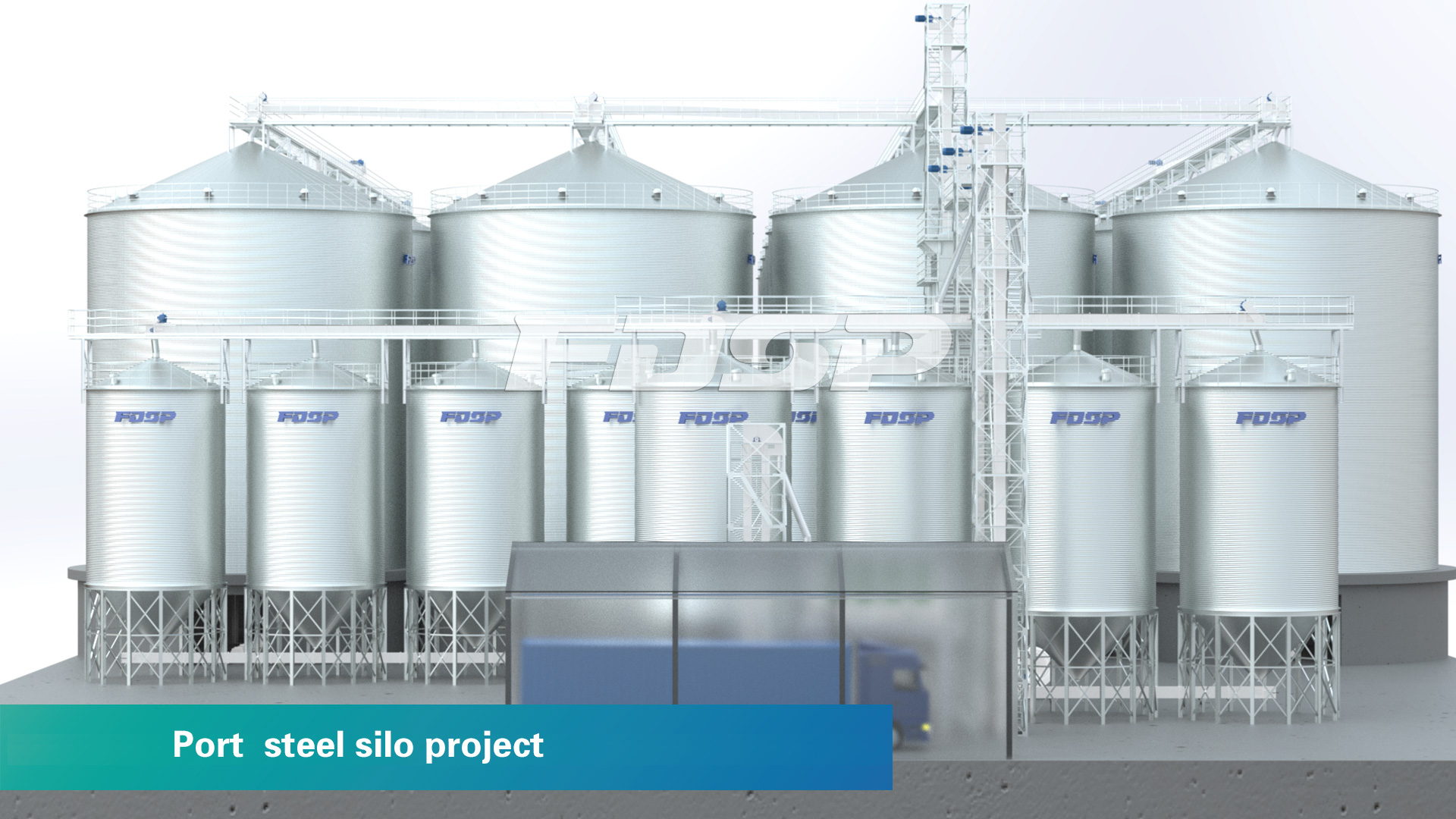 Proyecto de silo de acero del puerto